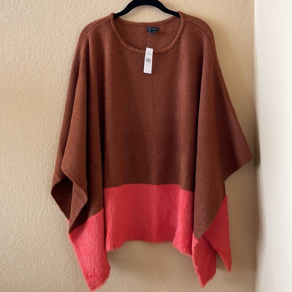 Ann Taylor Poncho Sweater Size M/L NEW!